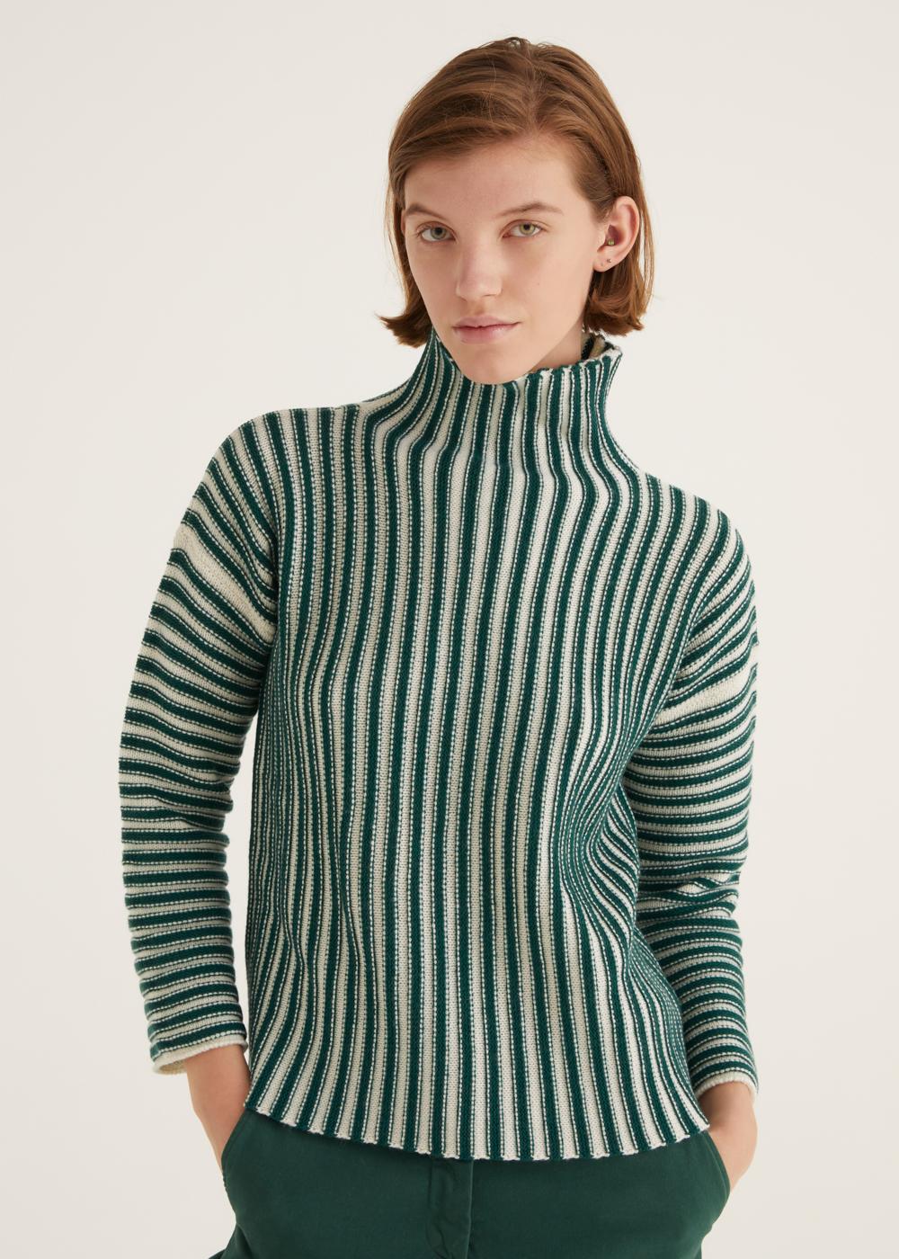Rosso35 Maglia a righe collo alto Negozio