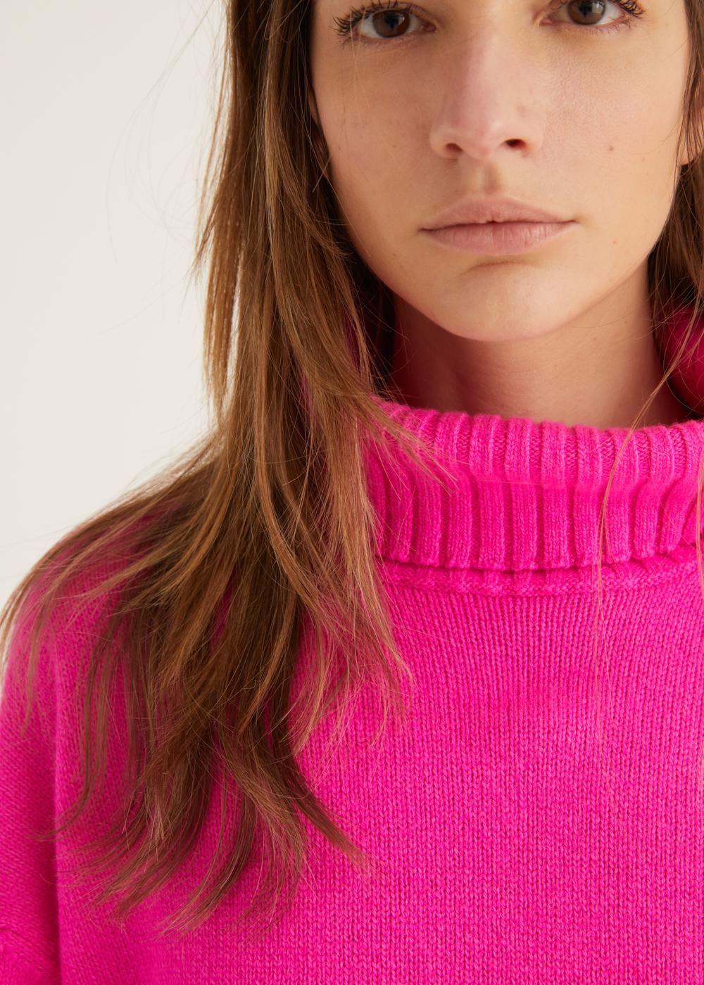 Rosso35 Maglia oversize collo alto Sottocosto