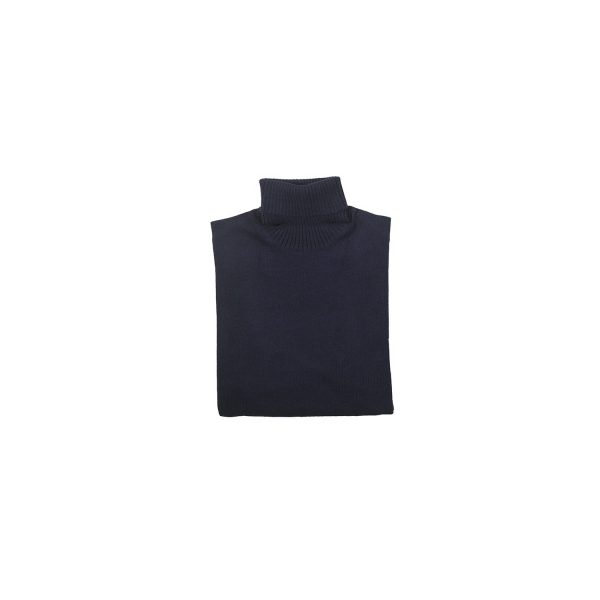 Salvatore Piccolo Dolcevita Blu Navy in Cashmere Consegna Veloce