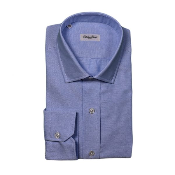 Salvatore Piccolo Camicia Oxford blu Saldi Di Fabbrica