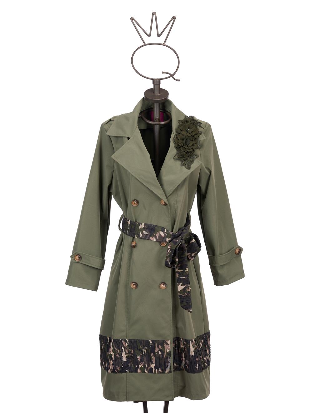 Save The Queen Trench doppiopetto verde salvia Saldi Di Fabbrica