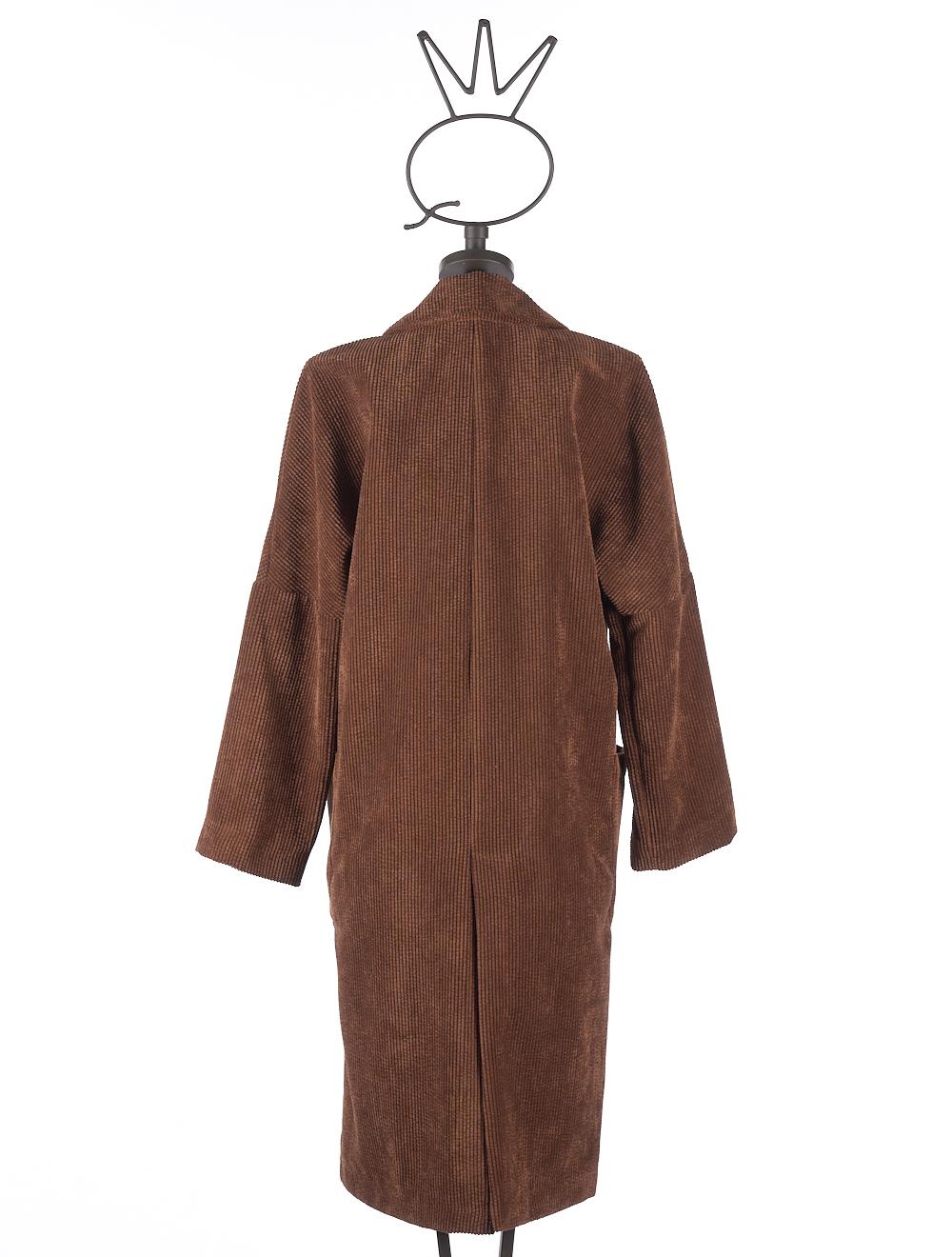 Save The Queen Cappotto marrone di velluto a coste Promozione