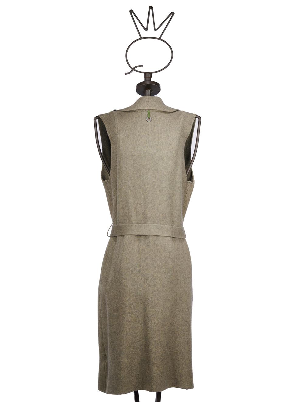 Save The Queen Gilè lungo in tricot verde militare Online