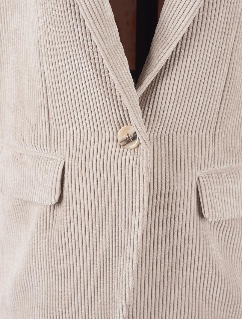 Save The Queen Giacca beige di velluto a coste Vendita Economica