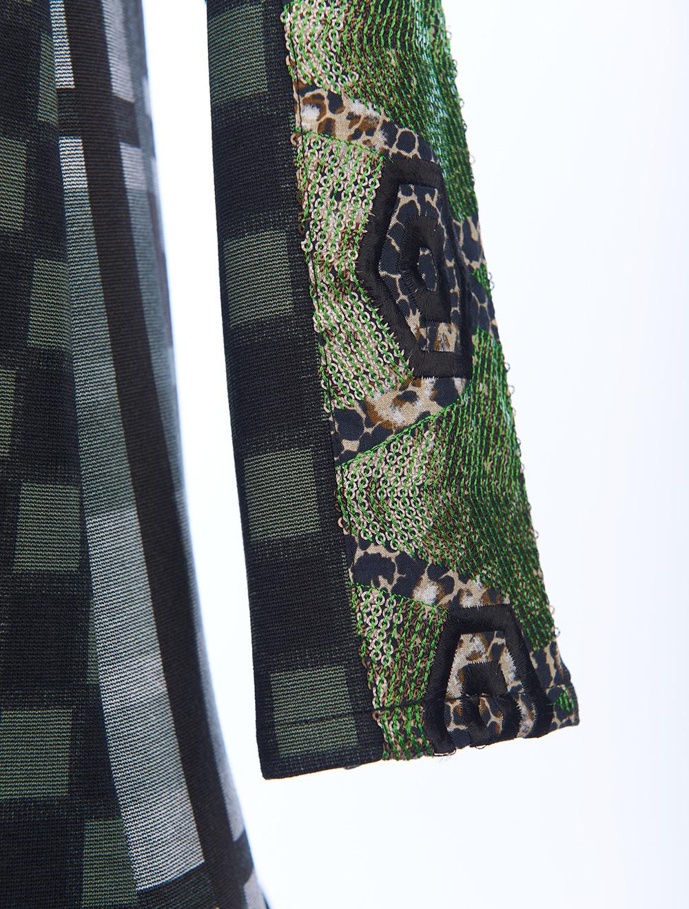 Save The Queen Vestito corto con stampa a quadri rouches e ricami In Linea