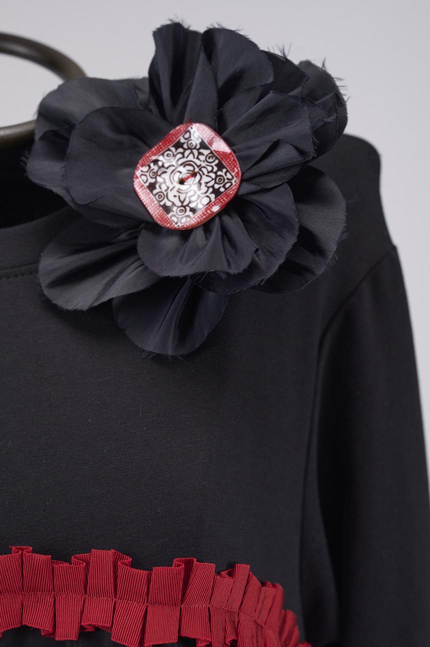 Save The Queen Vestito corto largo in felpa e taffetà Nuovo