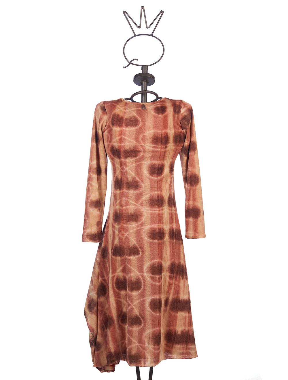 Save The Queen Vestito longuette in jersey di lana con stampa tie dye Consegna Veloce