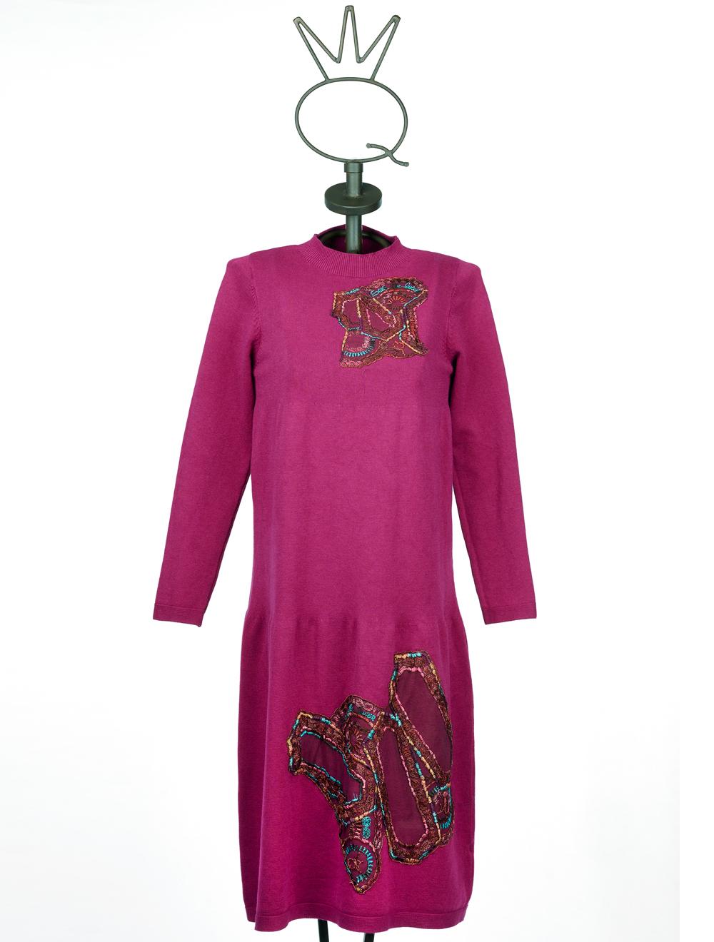 Save The Queen Abito longuette in tricot fuxia Presa
