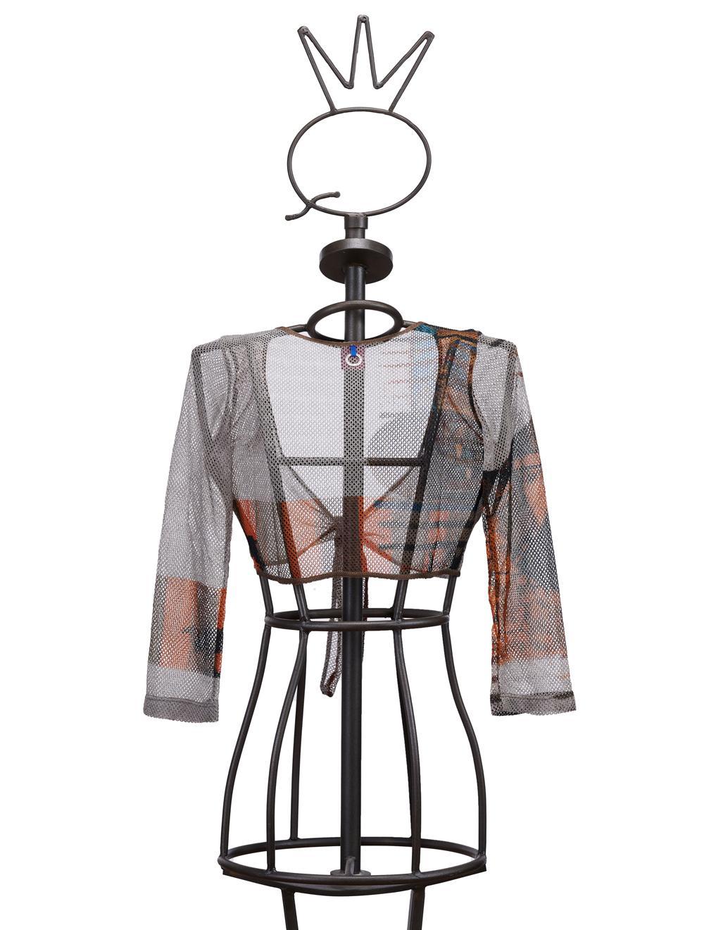 Save The Queen Bolero beige a rete con stampa Economico