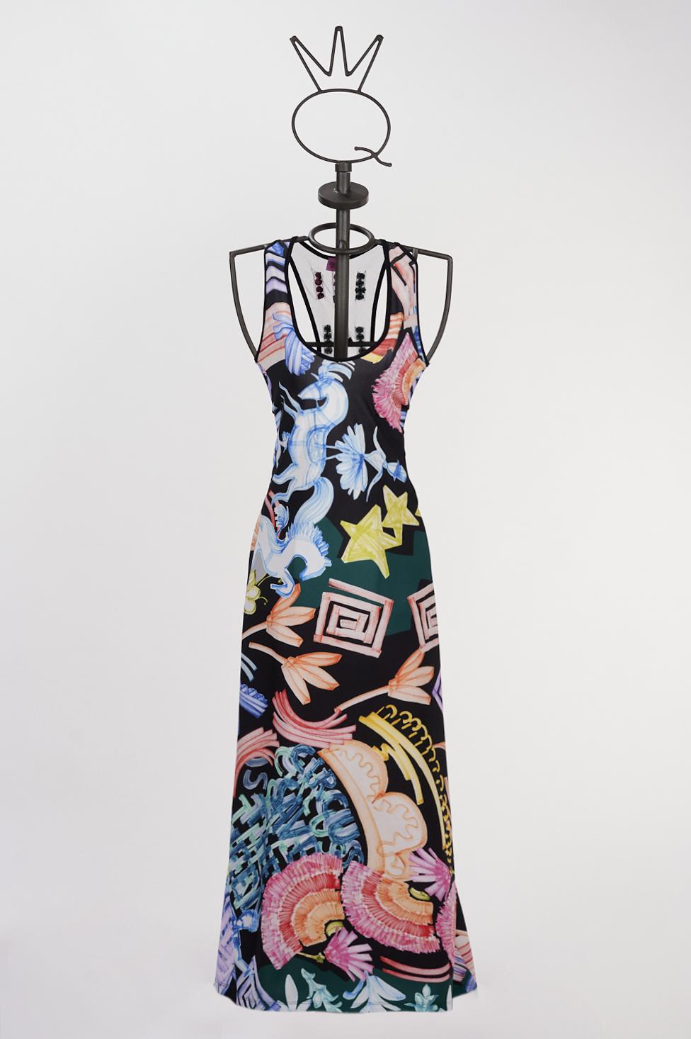 Save The Queen Vestito lungo stampato fantasia circo Saldi