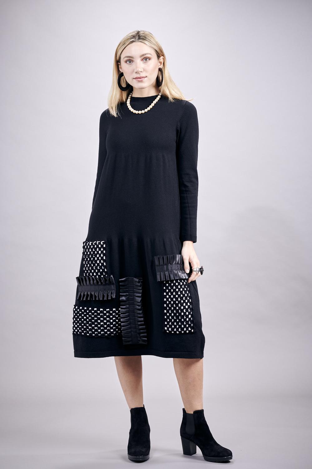 Save The Queen Abito in tricot nero Vendita Calda