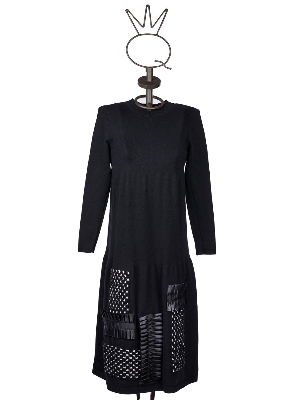 Save The Queen Abito in tricot nero Vendita Calda