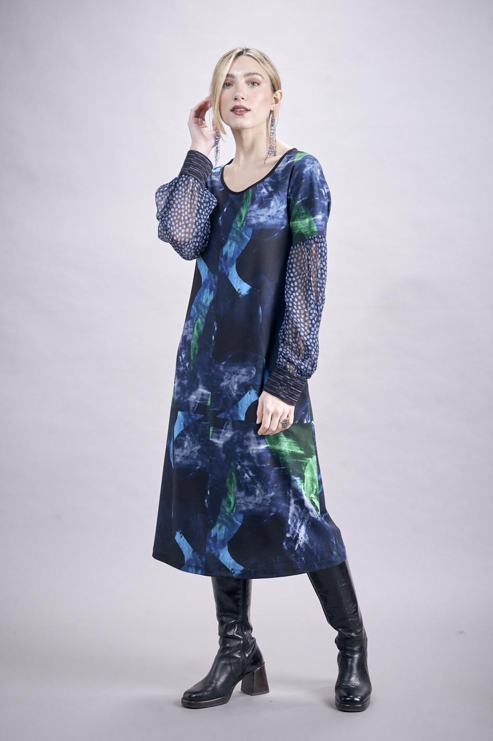 Save The Queen Vestito longuette con stampa “astrale” Vendita Economica