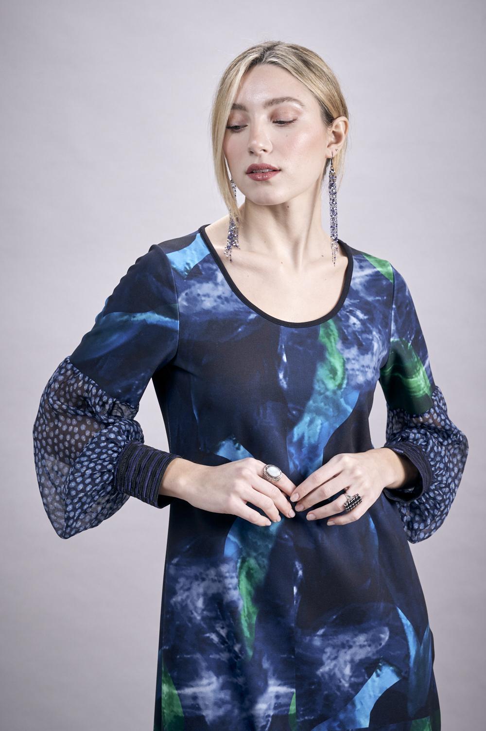 Save The Queen Vestito longuette con stampa “astrale” Vendita Economica