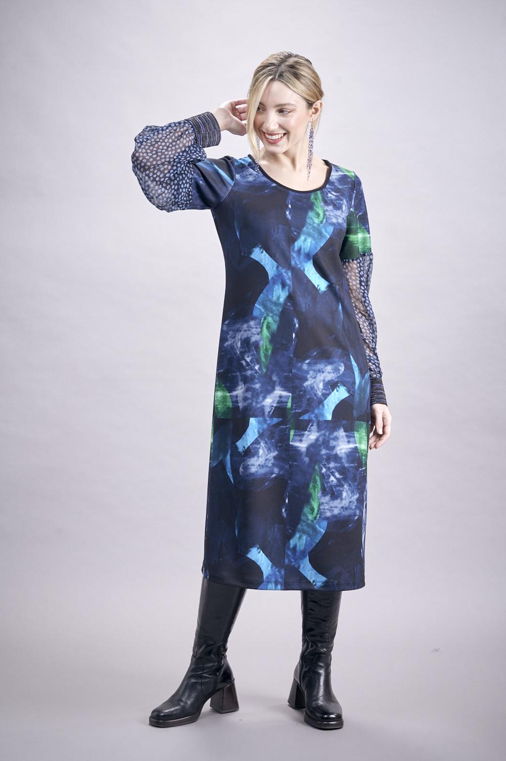 Save The Queen Vestito longuette con stampa “astrale” Vendita Economica