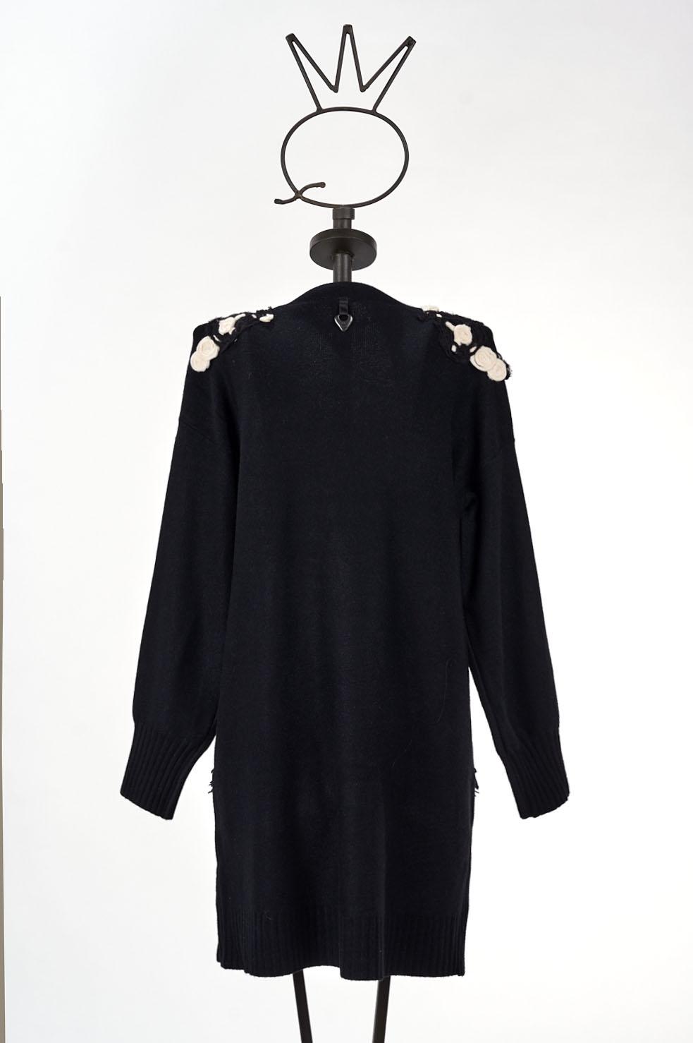 Save The Queen Cardigan lungo nero In Saldo