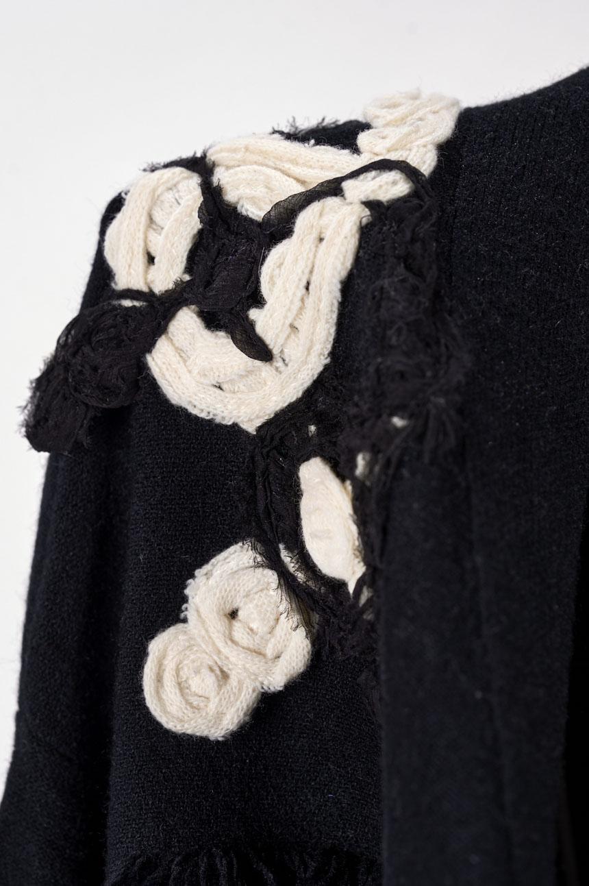 Save The Queen Cardigan lungo nero In Saldo
