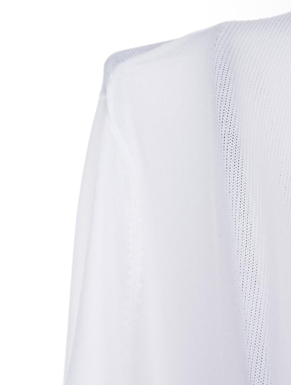 Save The Queen Cardigan bianco in viscosa con applicazioni 2025