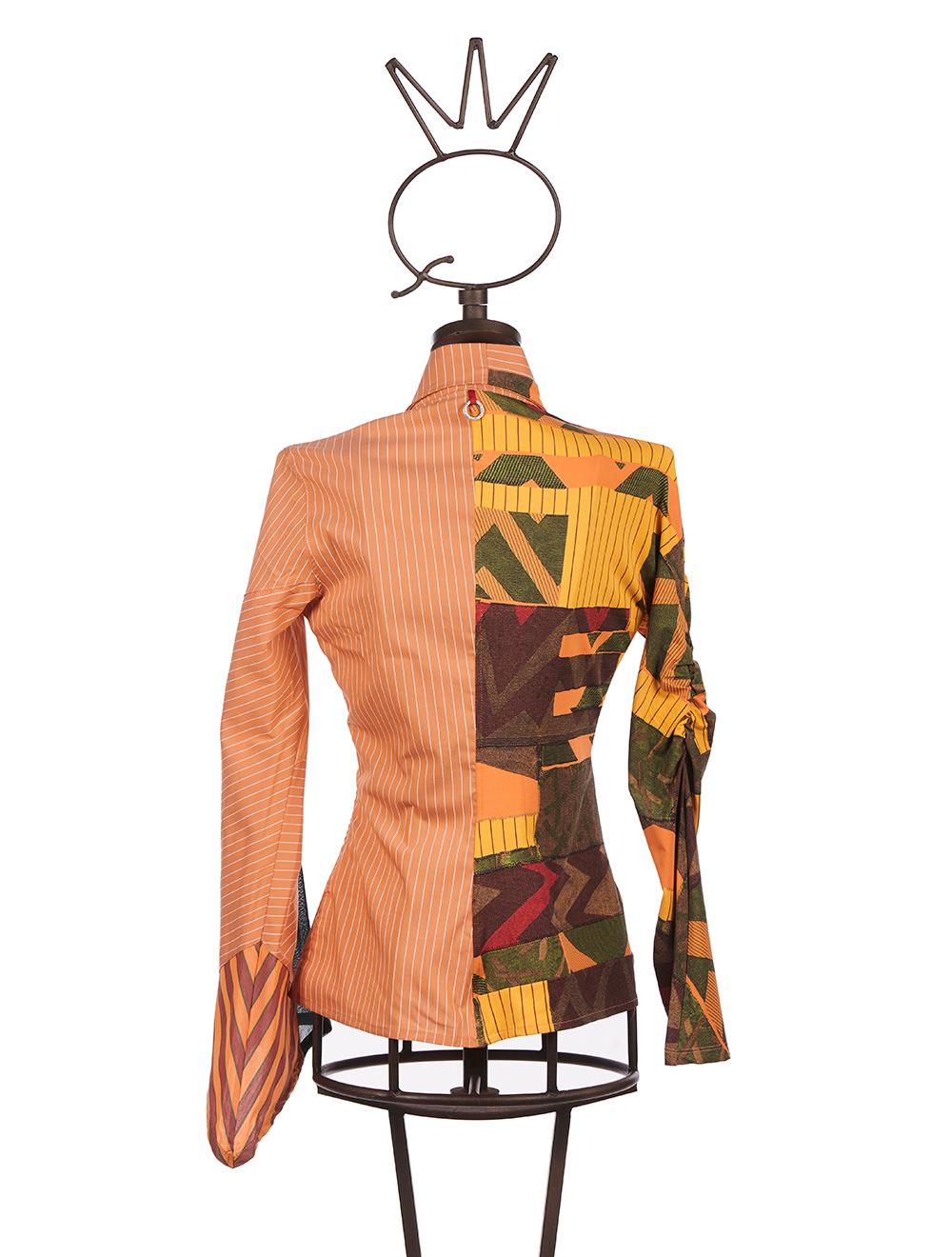 Save The Queen Camicia in tessuto a righe e jersey stampato con ricamo Qualità Garantita