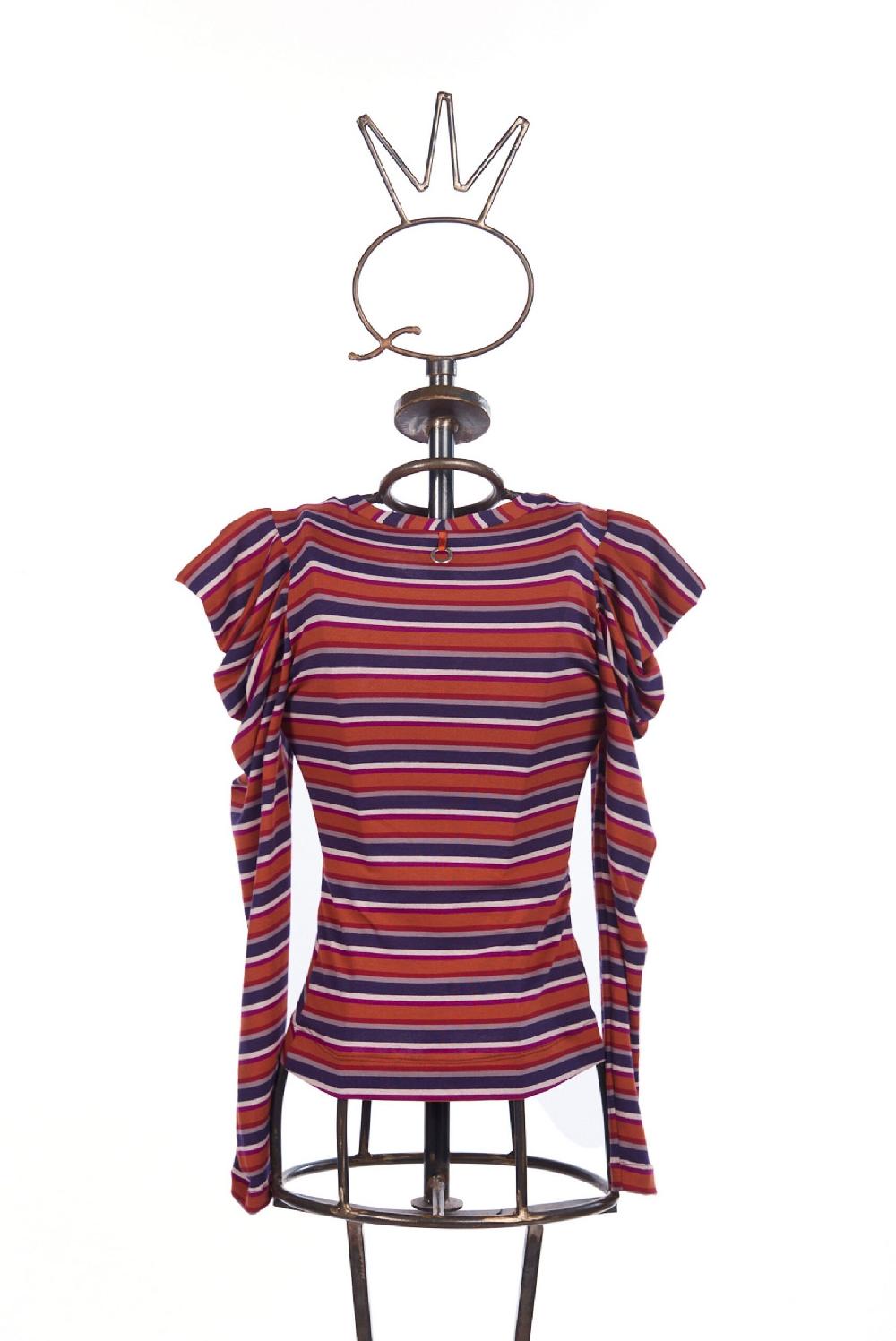 Save The Queen t-shirt a righe oblique Prezzo Ridotto