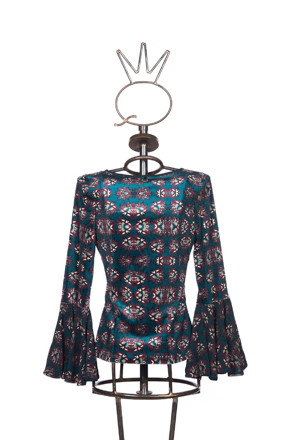 Save The Queen t-shirt in velluto con stampa floreale Online