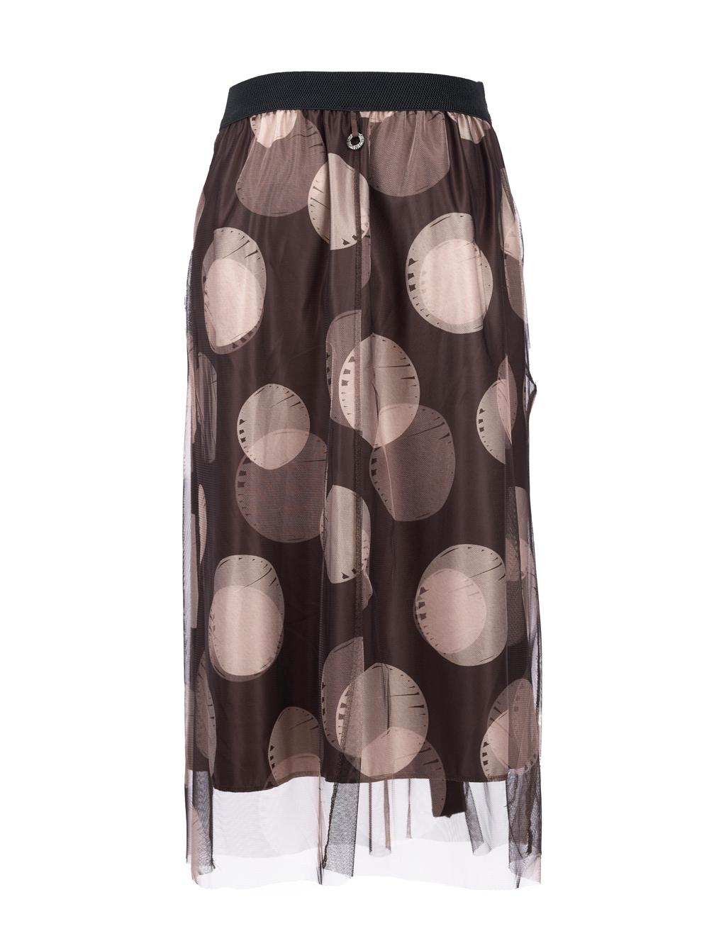 Save The Queen Gonna midi a pois marrone e beige Consegna Veloce