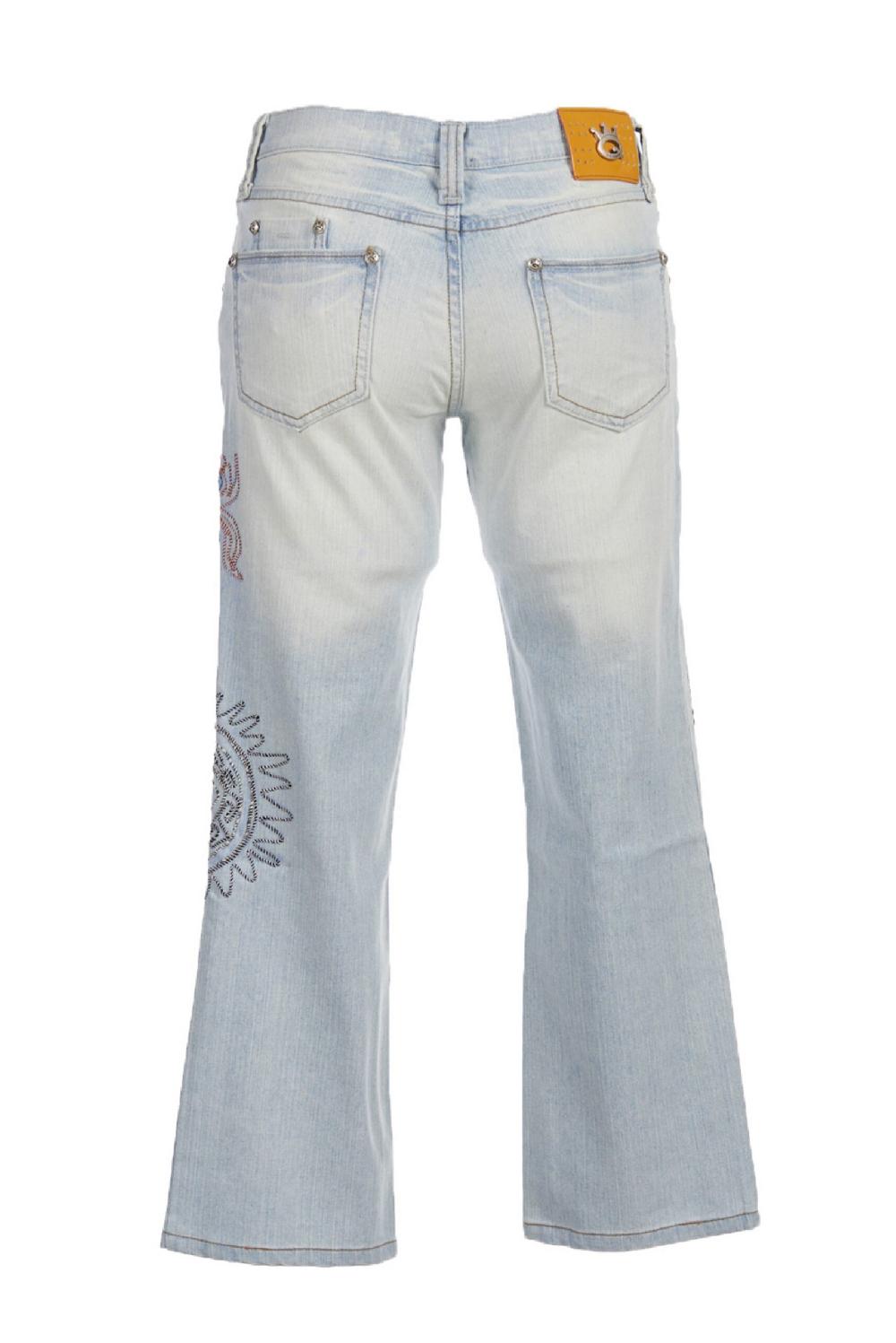 Save The Queen jeans ricamati Presa