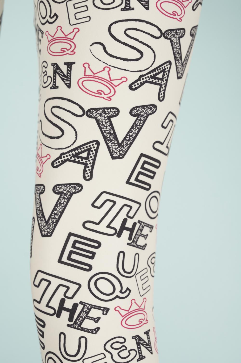 Save The Queen Leggings stampato Vendita Economica