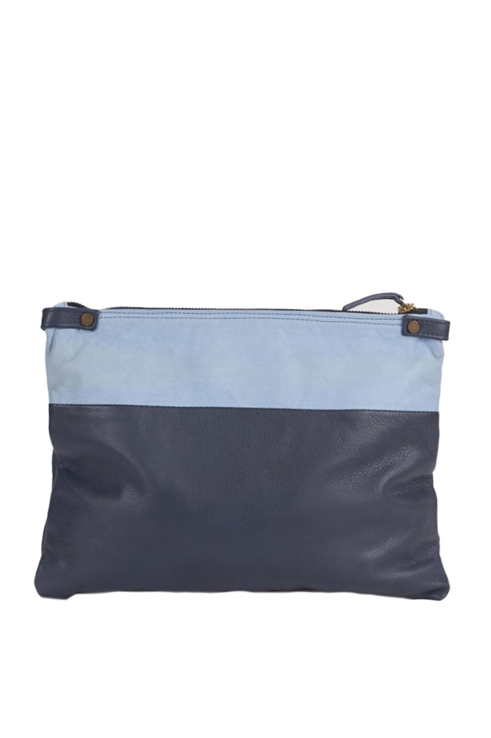 Save The Queen Pochette in pelle celeste e blu Vendite Flash