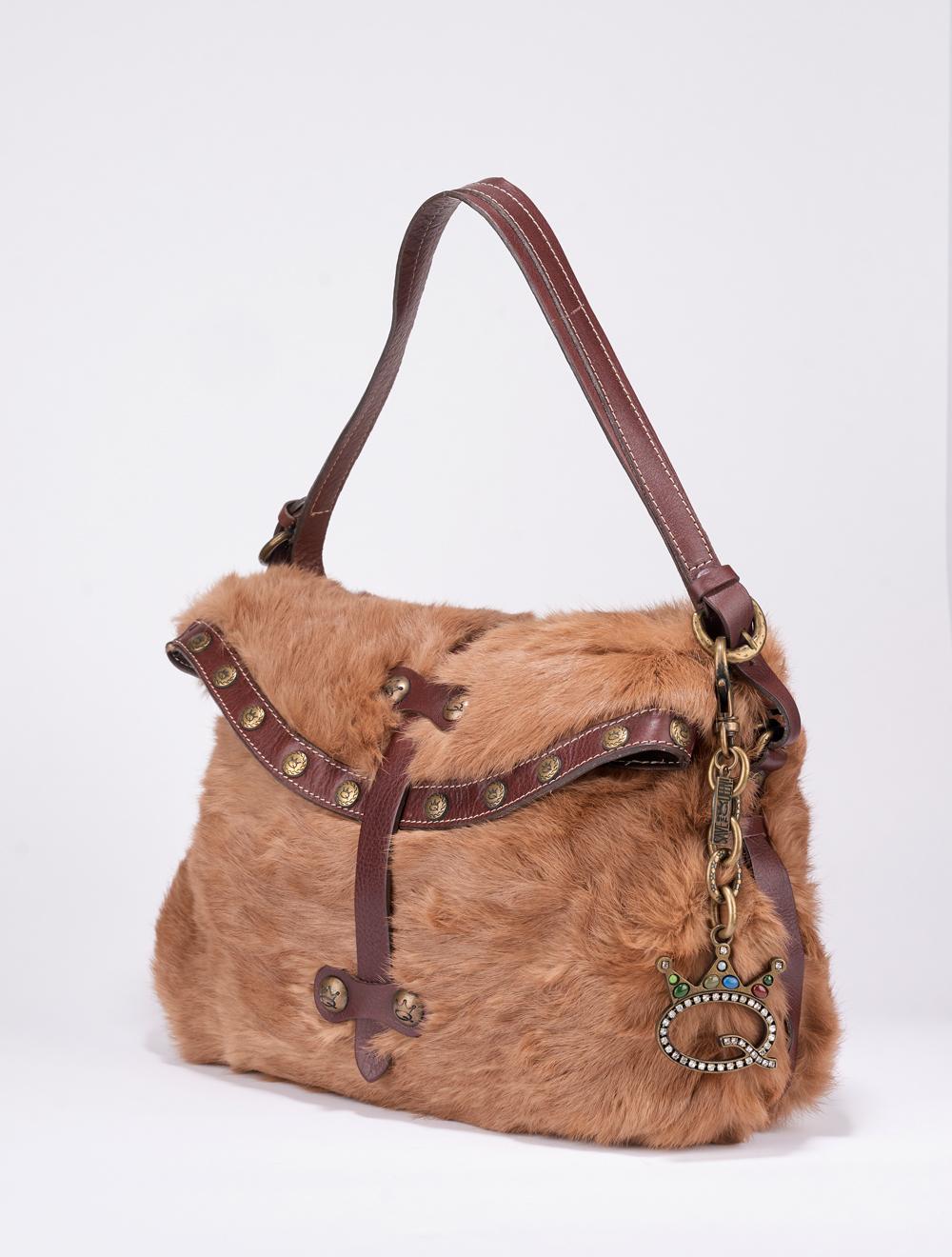 Save The Queen Borsa in lapin color biscotto In Saldo