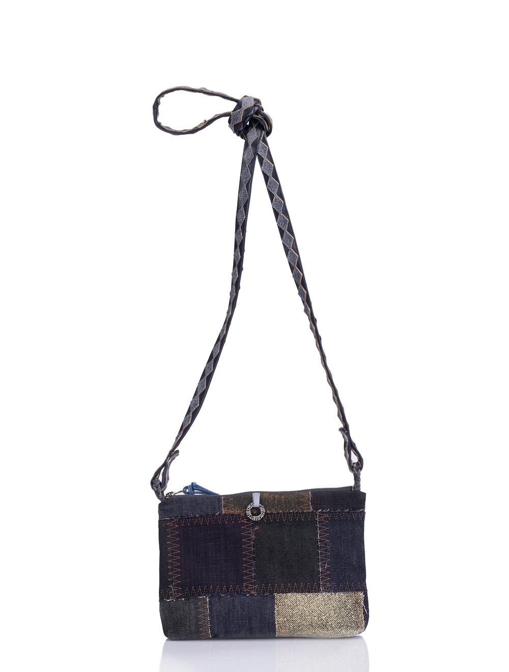 Save The Queen Piccola borsa in patch di jeans Moda