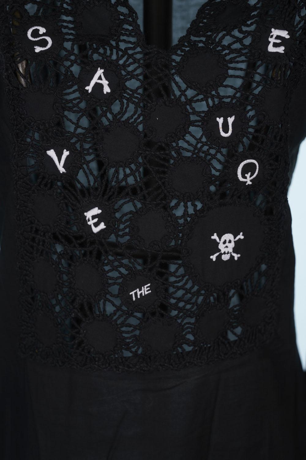 Save The Queen Camicia lunga in cotone Liquidazione
