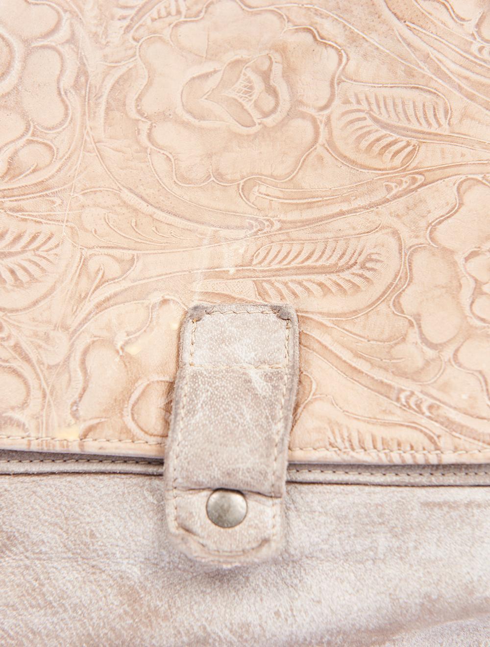 Save The Queen Borsa media in pelle lavorata beige Negozi Online