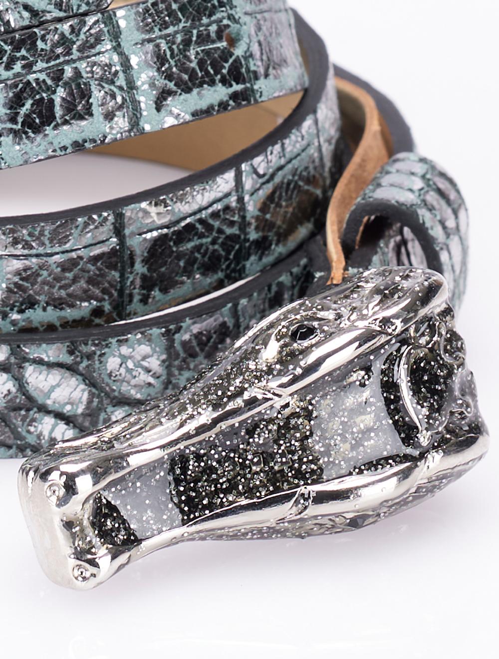 Save The Queen Cintura in pelle con fibbia in metallo In Saldo