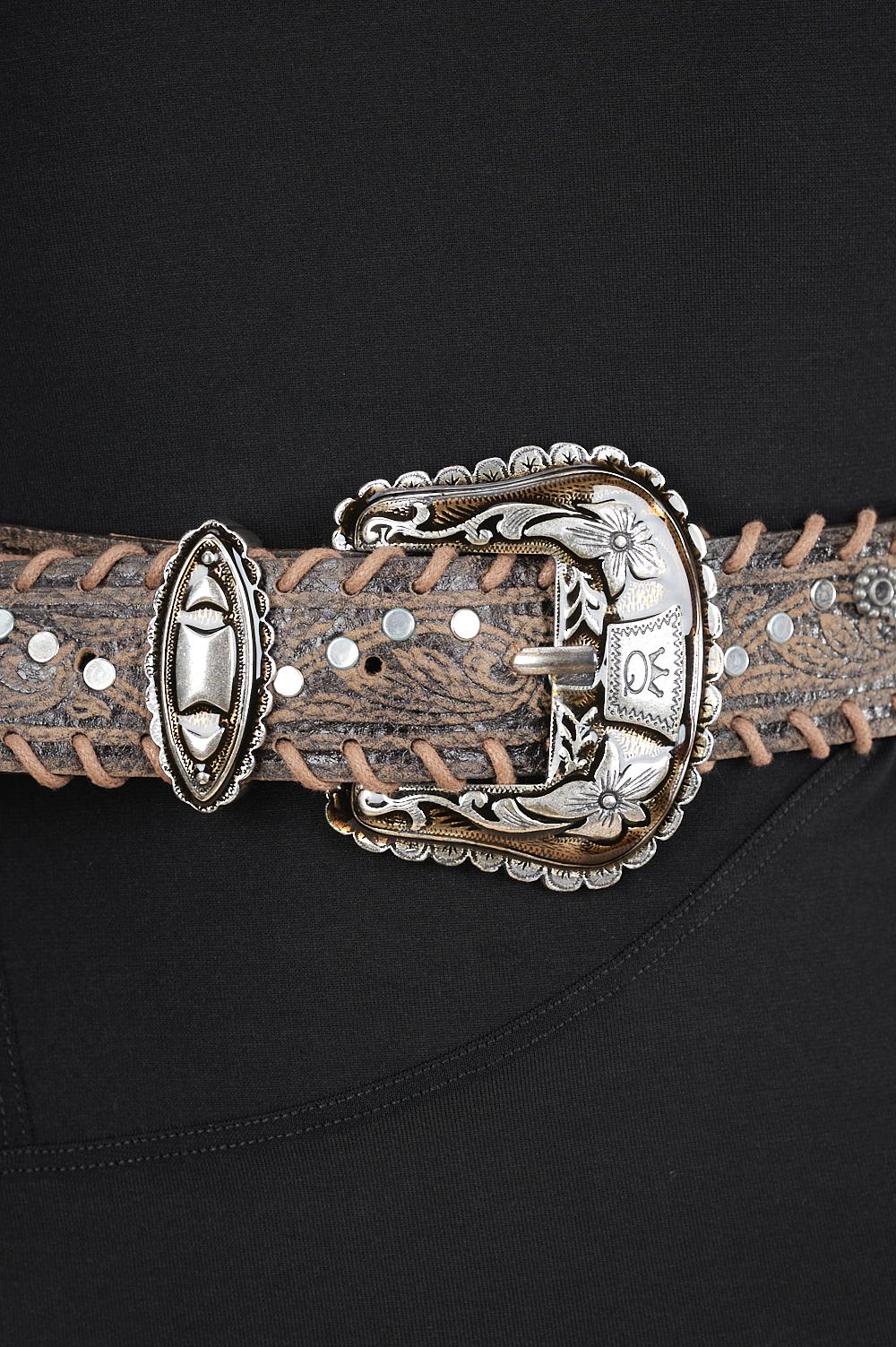 Save The Queen Cintura in pelle con fibbia in metallo Nuova
