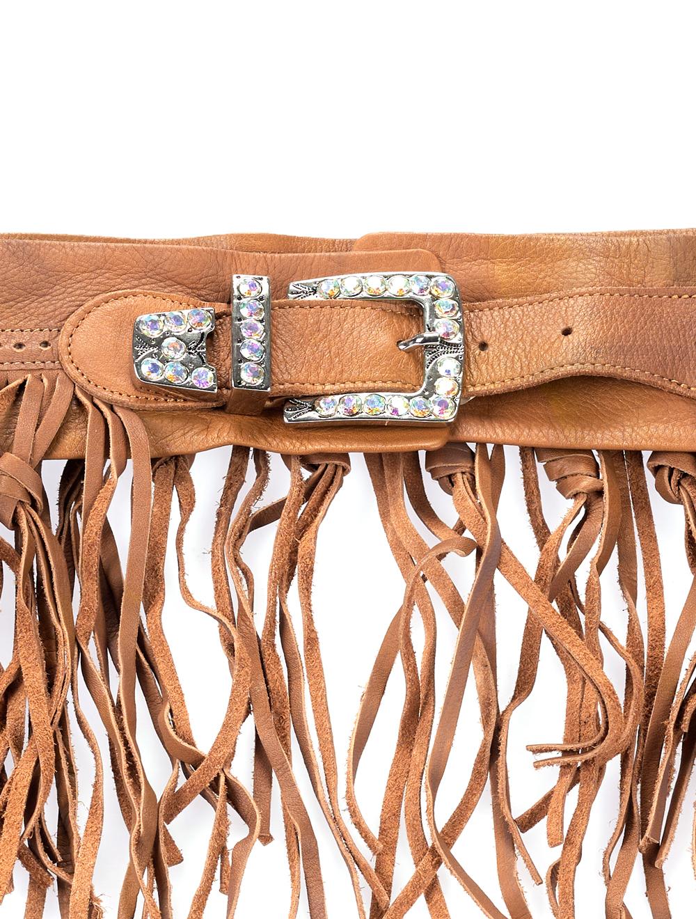 Save The Queen Cintura in pelle con fibbia in metallo e strass In Linea
