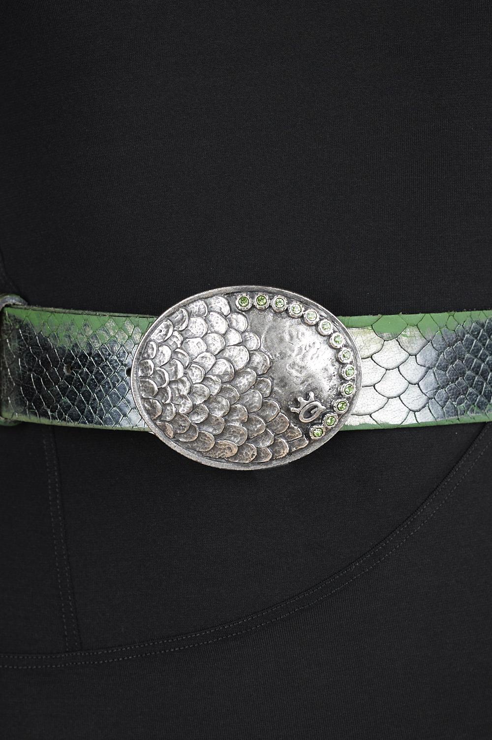 Save The Queen Cintura in pelle con fibbia in metallo Nuovo