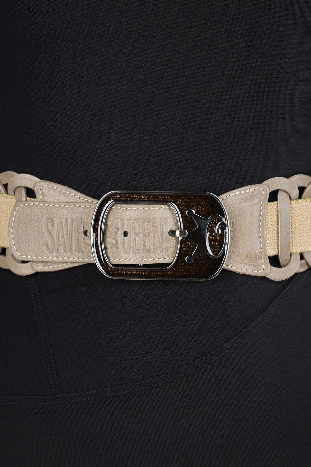 Save The Queen Cintura elastica in pelle Qualità