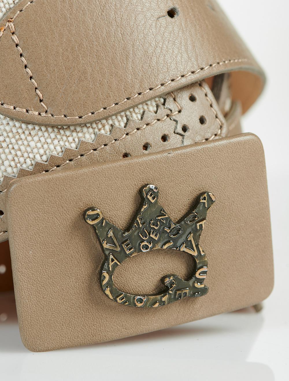Save The Queen Cintura in pelle e cotone Vendita