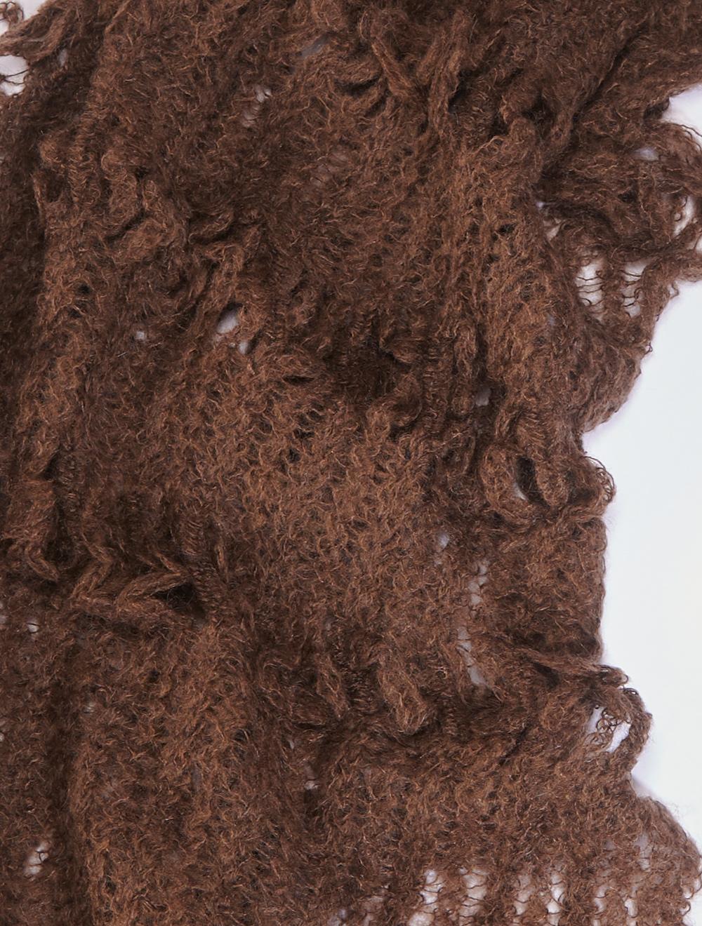 Save The Queen Sciarpa marrone in Mohair Spedizione Gratuita