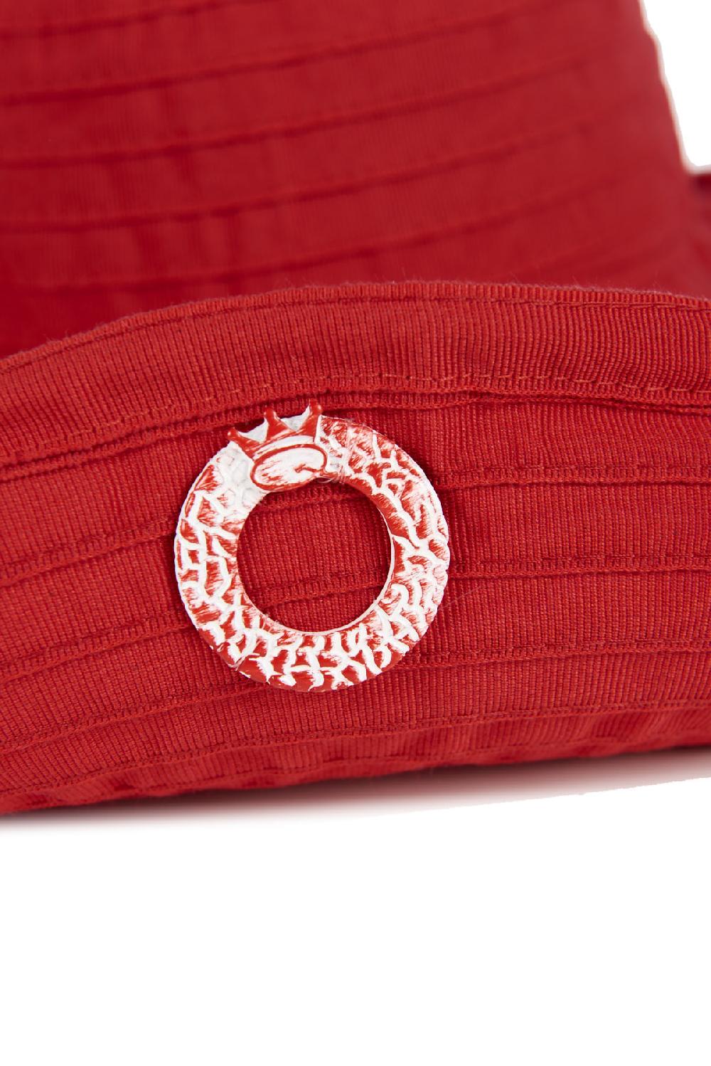 Save The Queen Cappello modellabile in tessuto rosso Sconto