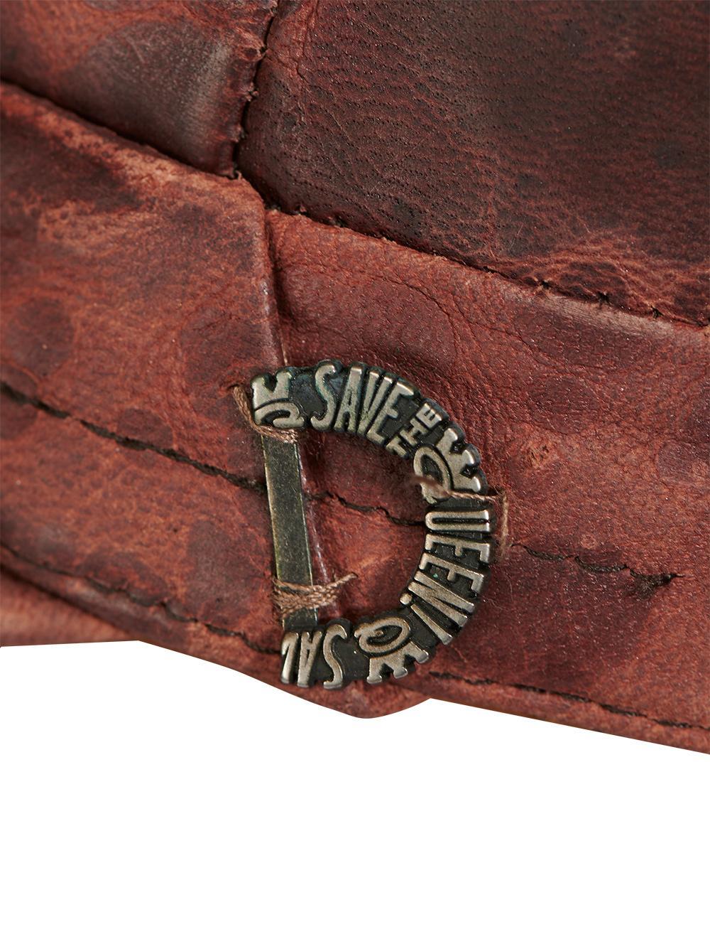 Save The Queen Cappello in pelle marrone Offerte