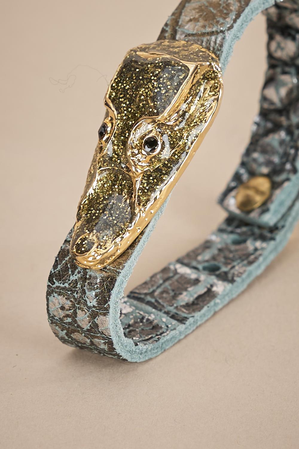 Save The Queen Bracciale in pelle Vendita Economica
