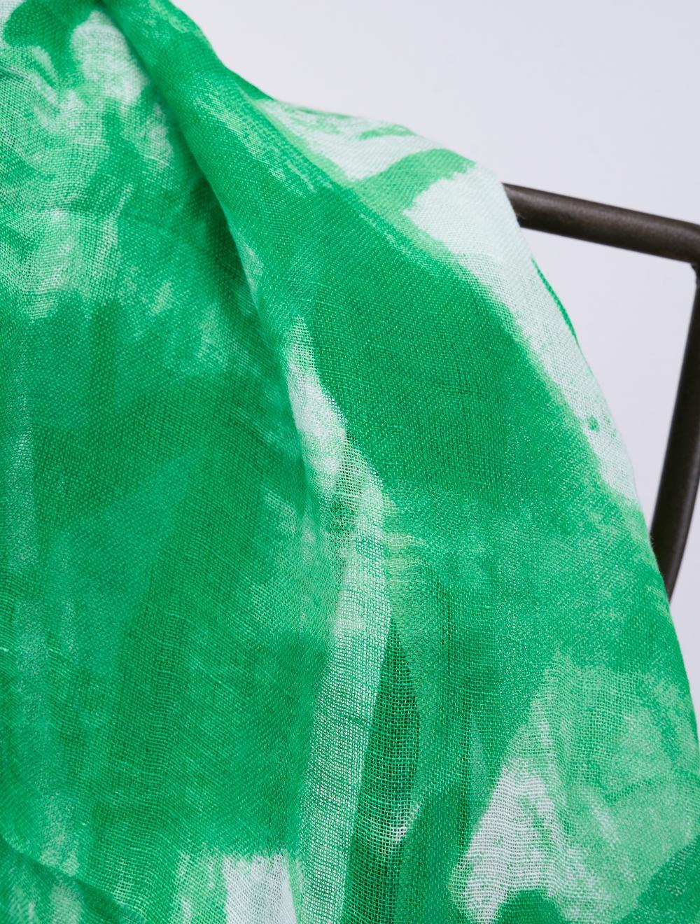 Save The Queen Stola con stampa verde in lino e modal Spedizione Gratuita