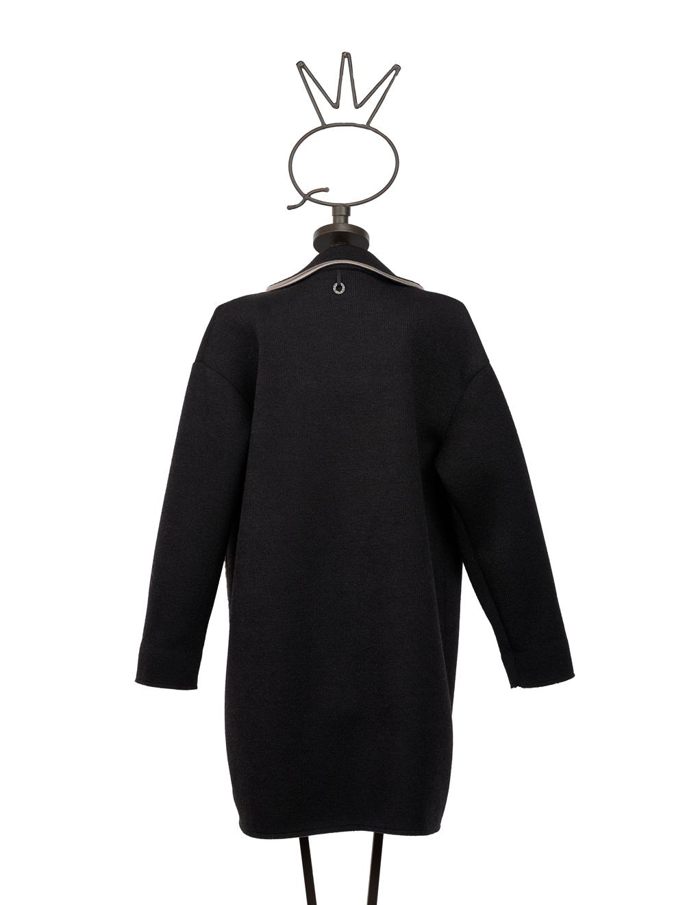 Save The Queen Cappotto corto nero con applicazioni Spedizione Gratuita