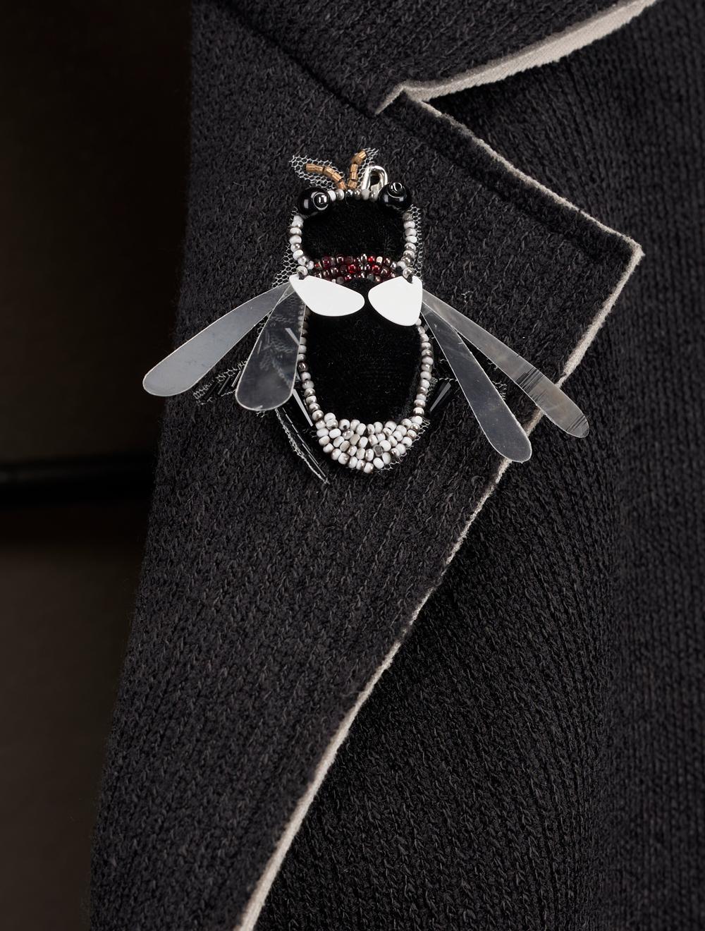 Save The Queen Cappotto corto nero con applicazioni Spedizione Gratuita