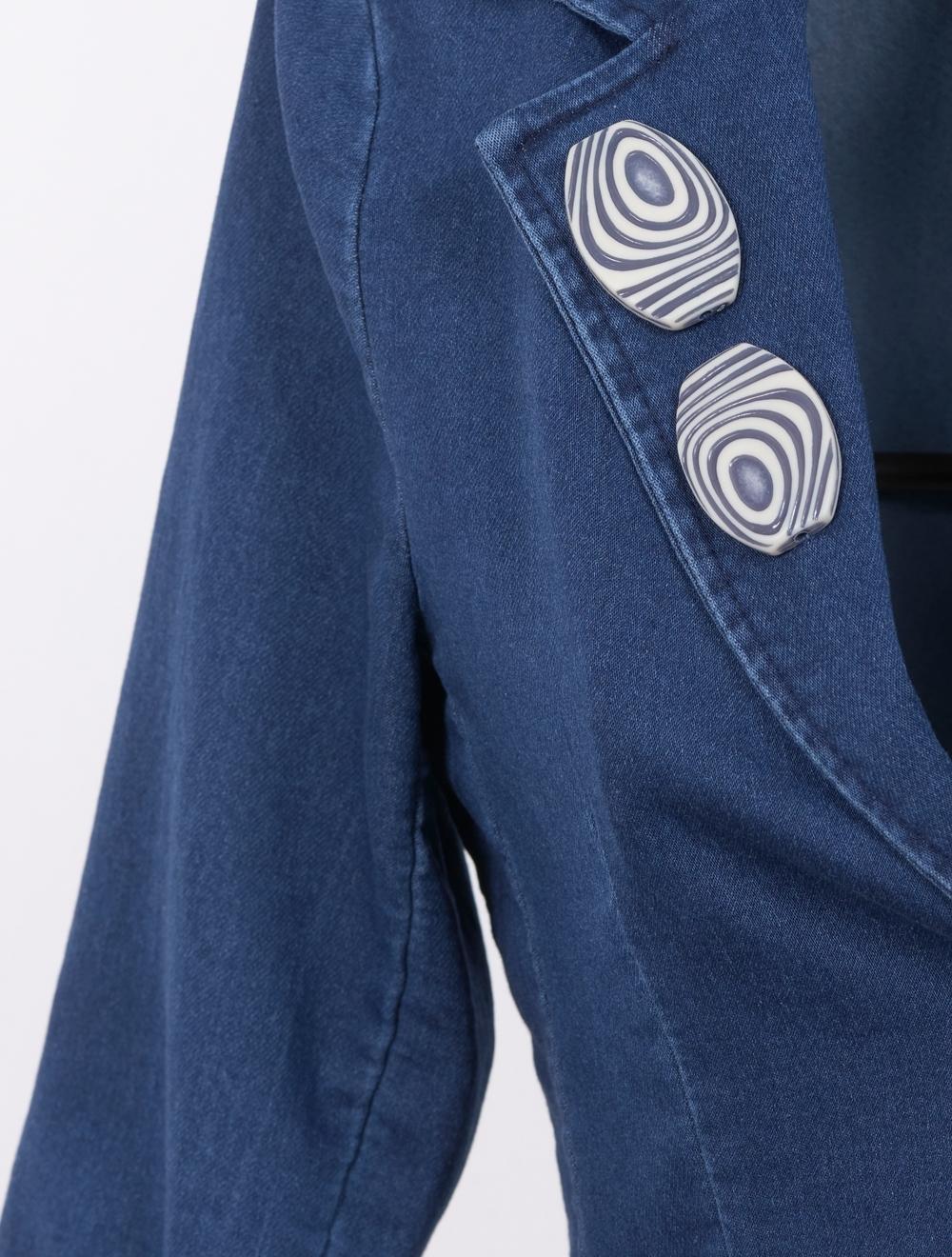 Save The Queen Giacca di jeans con applicazioni Outlet
