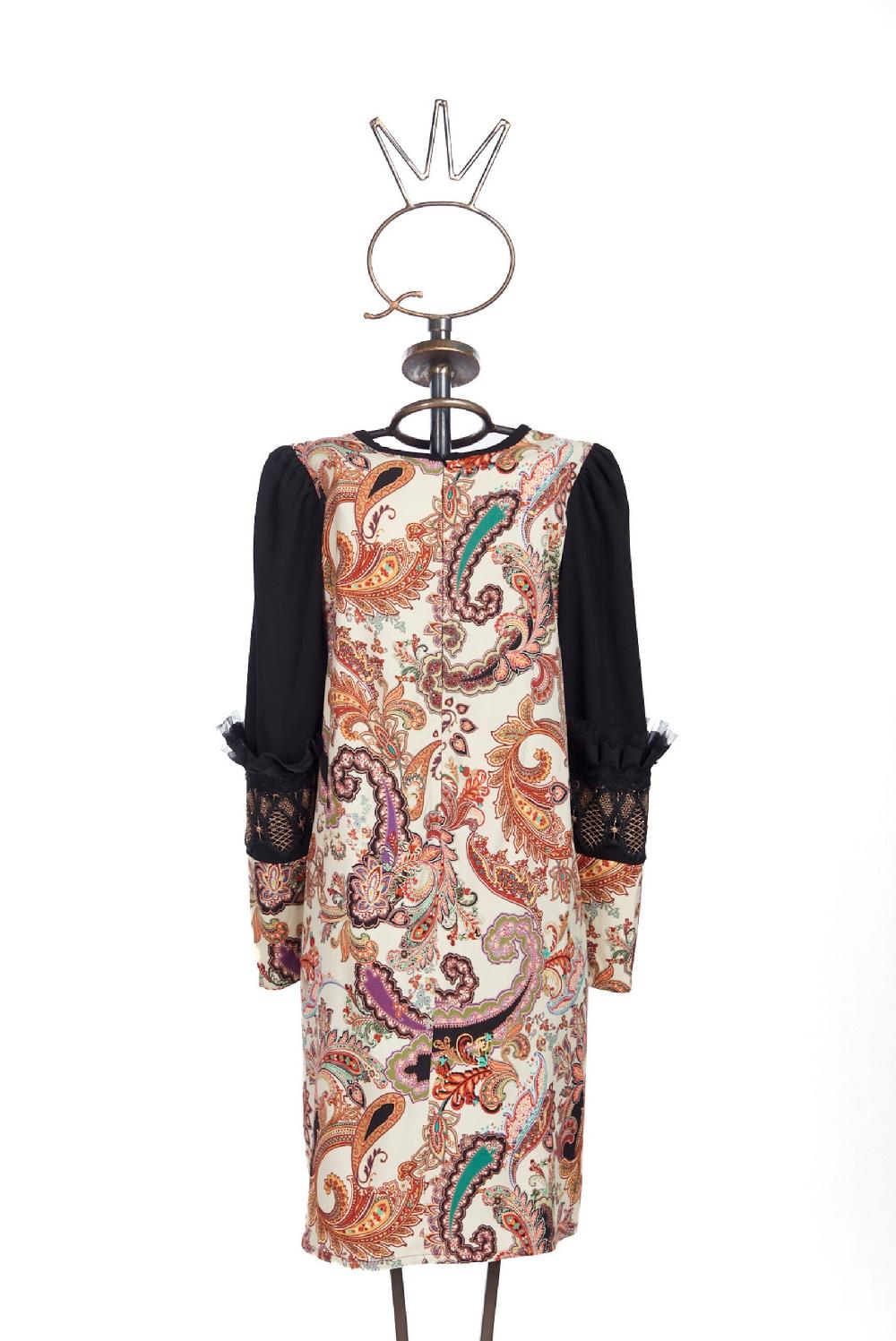 Save The Queen vestito al ginocchio con stampa e ricami Nuova