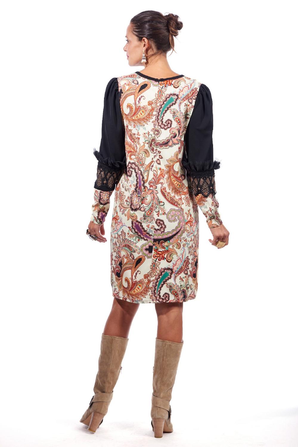 Save The Queen vestito al ginocchio con stampa e ricami Nuova