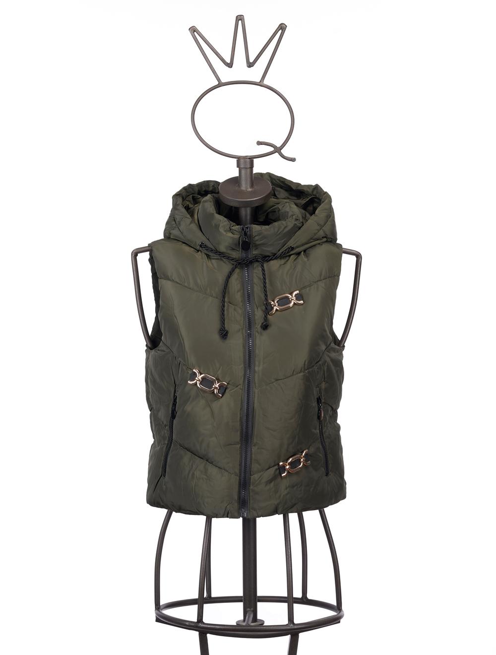 Save The Queen Piumino smanicato verde con cappuccio Promozione